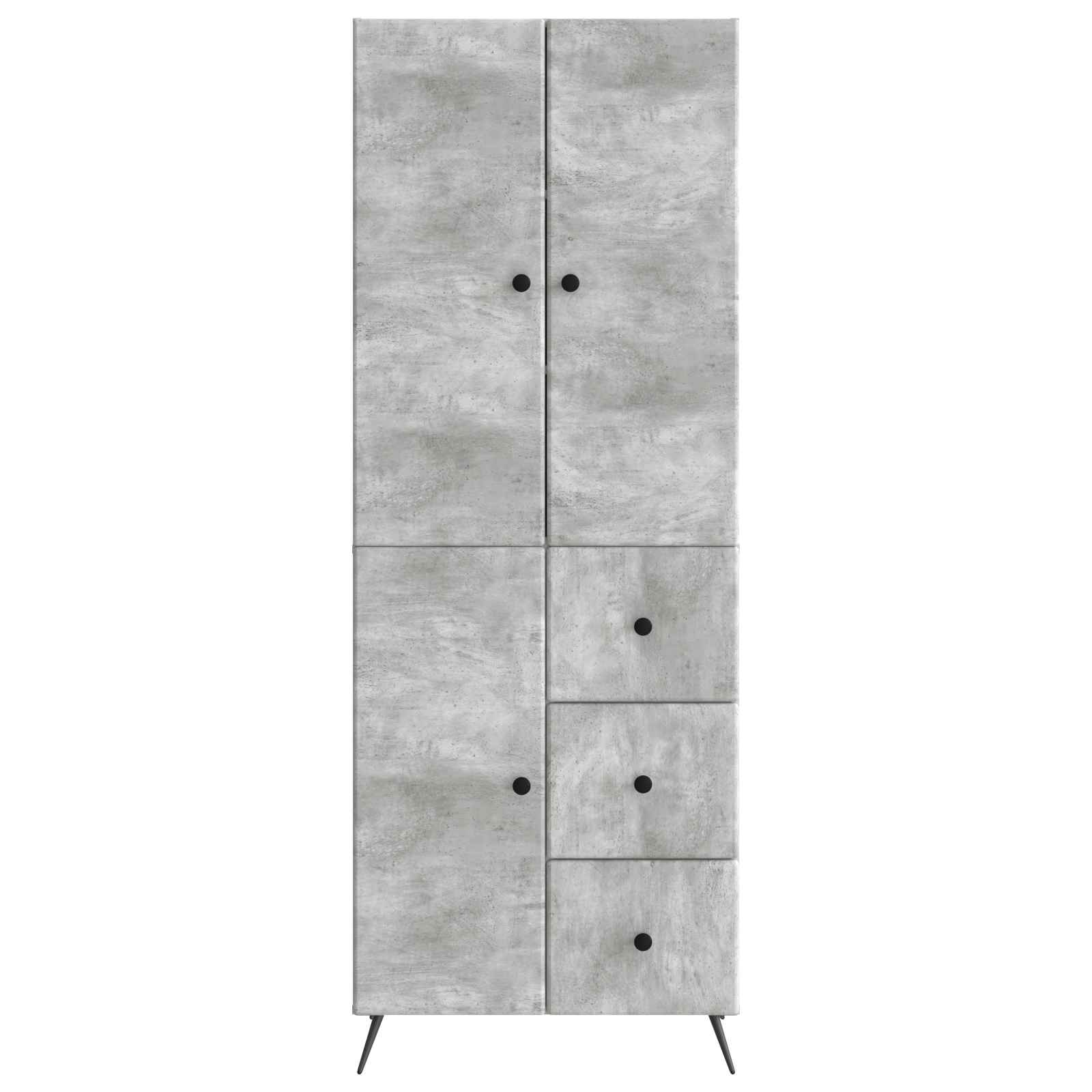 Set ormara 2 pcs Betonska siva Konstruirano drvo