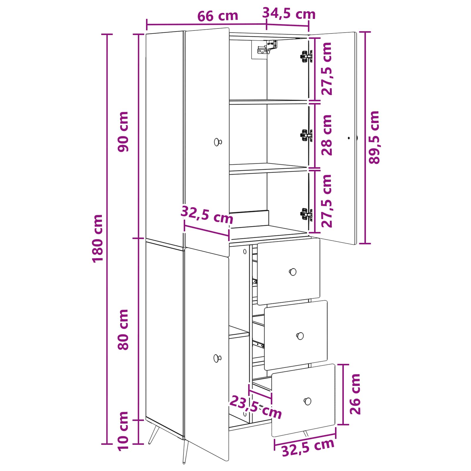Set ormara 2 pcs Dimljeni hrast Konstruirano drvo