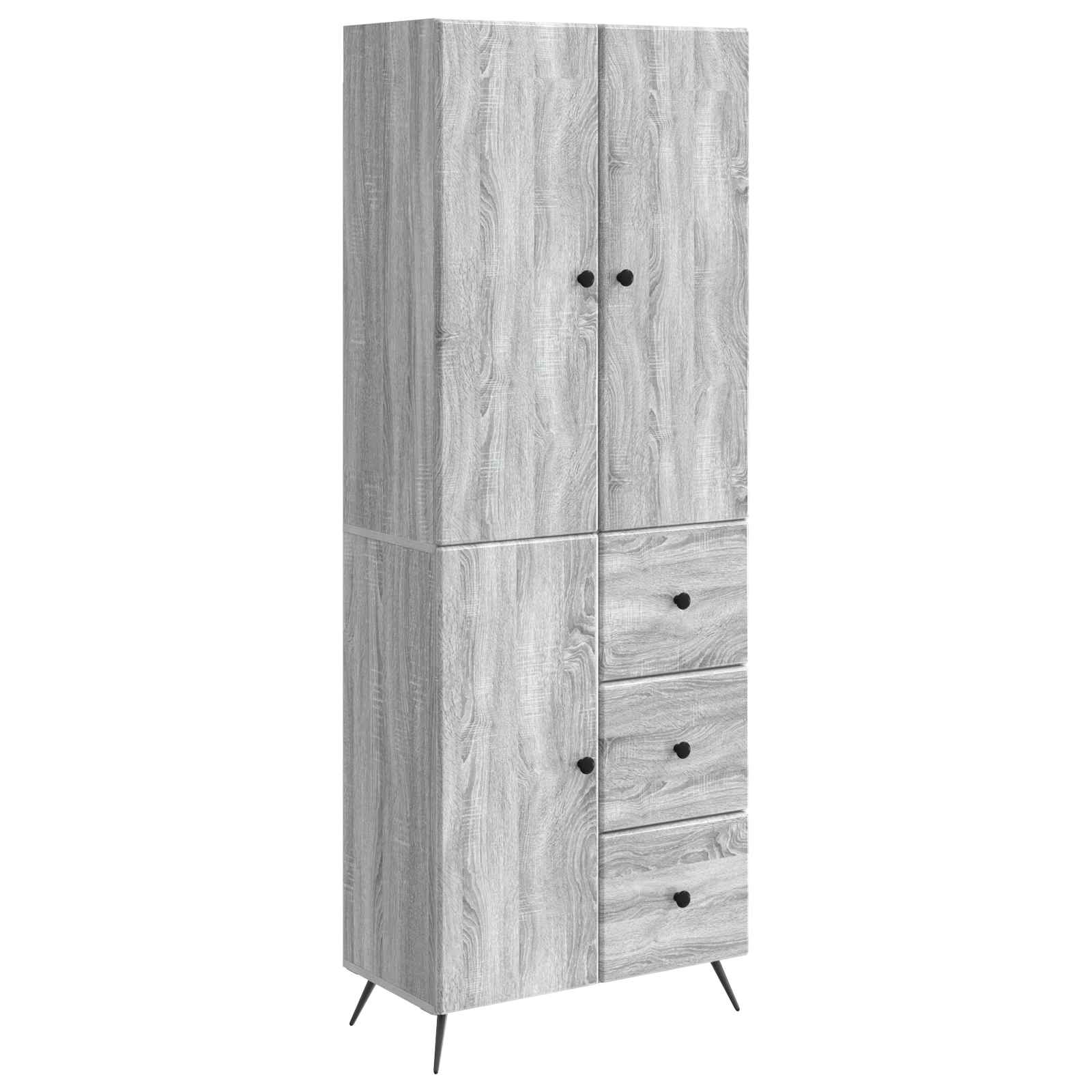 Set ormara 2 pcs Siva Sonoma Konstruirano drvo