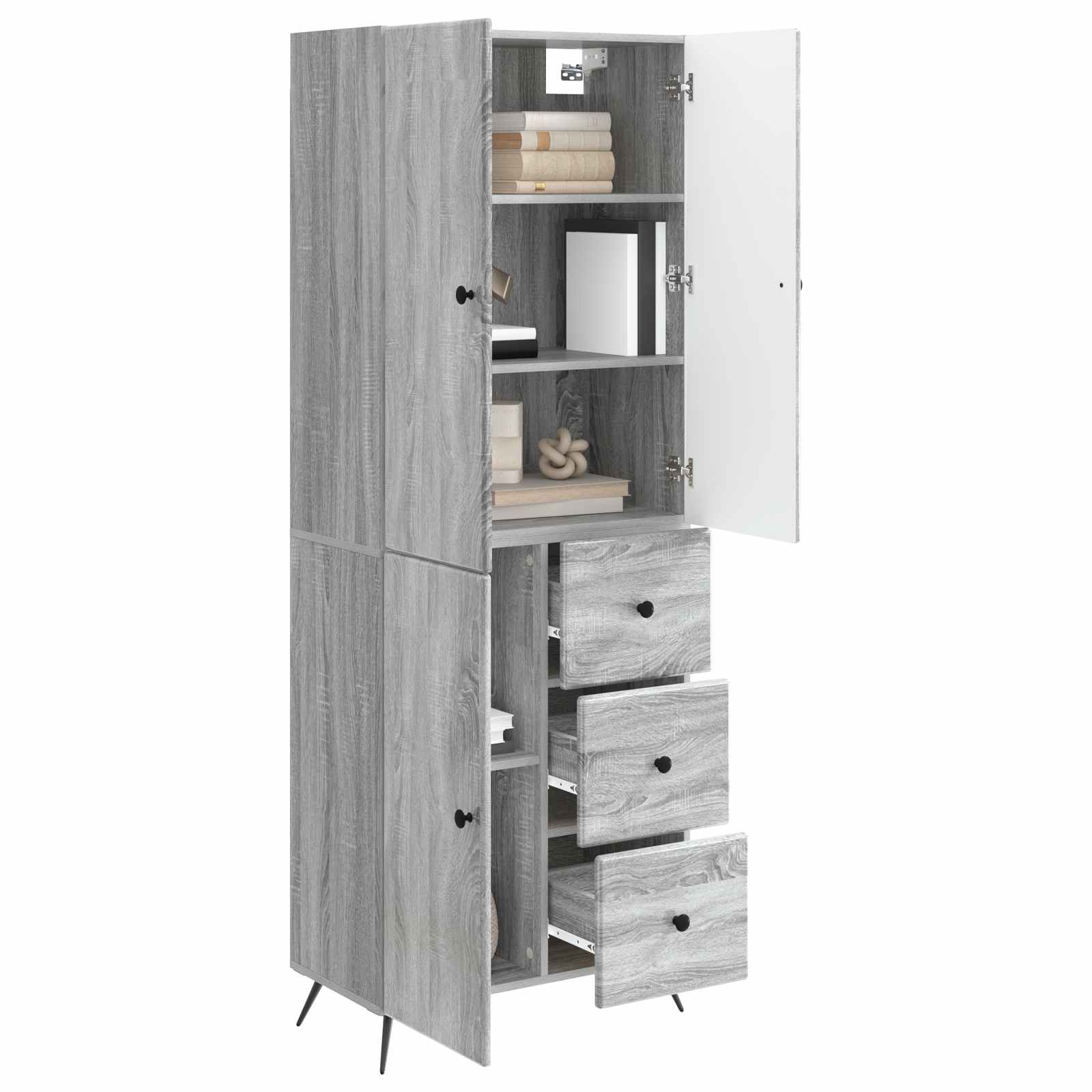 Set ormara 2 pcs Siva Sonoma Konstruirano drvo