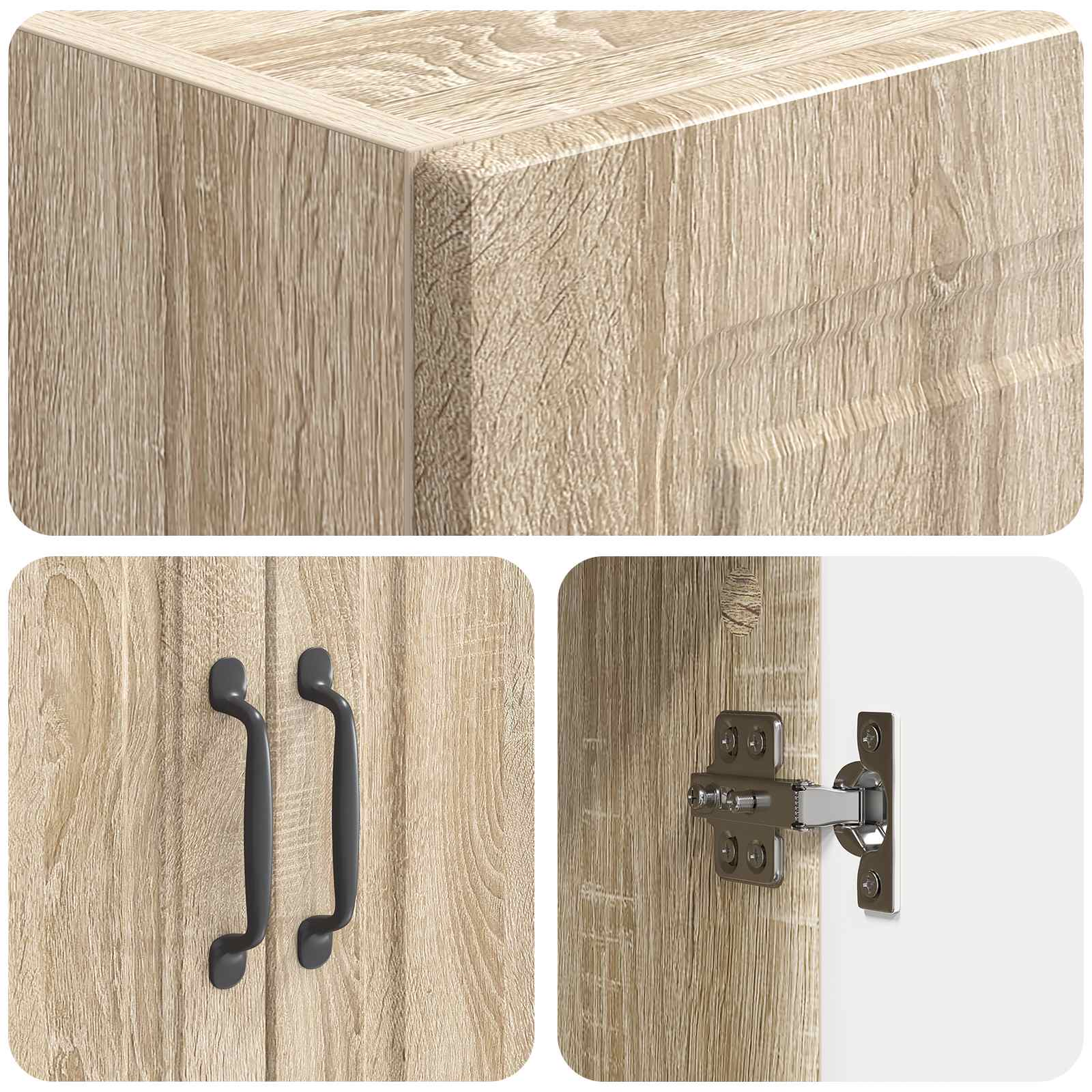 Set ormara 2 pcs Hrast sonoma Konstruirano drvo