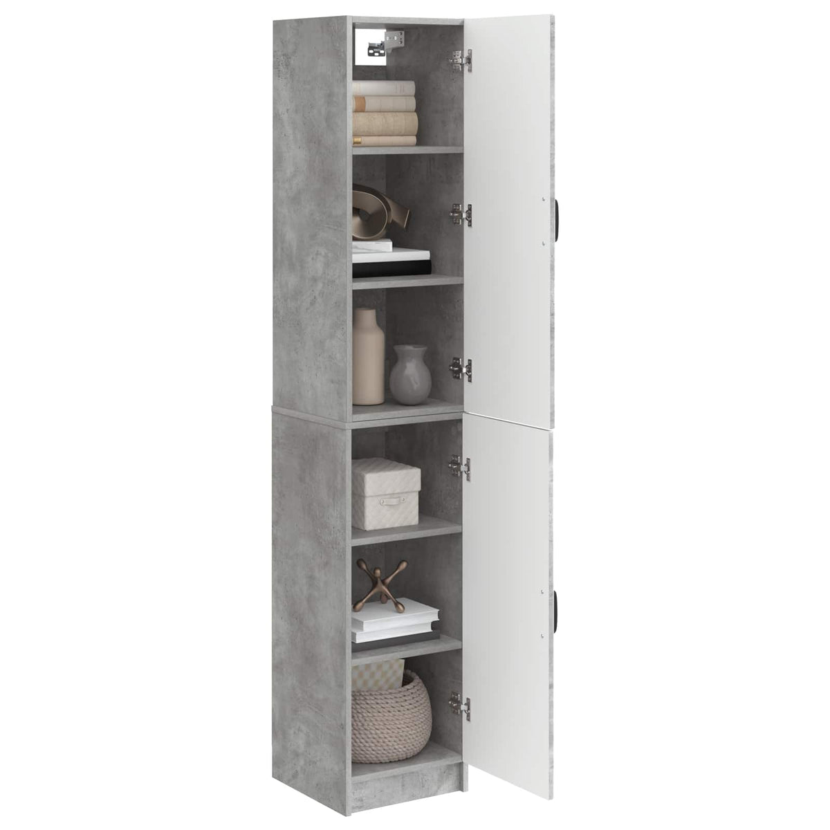 Set ormara 2 kom. Betonska siva Konstruirano drvo 33 x 34,5 x 87 cm