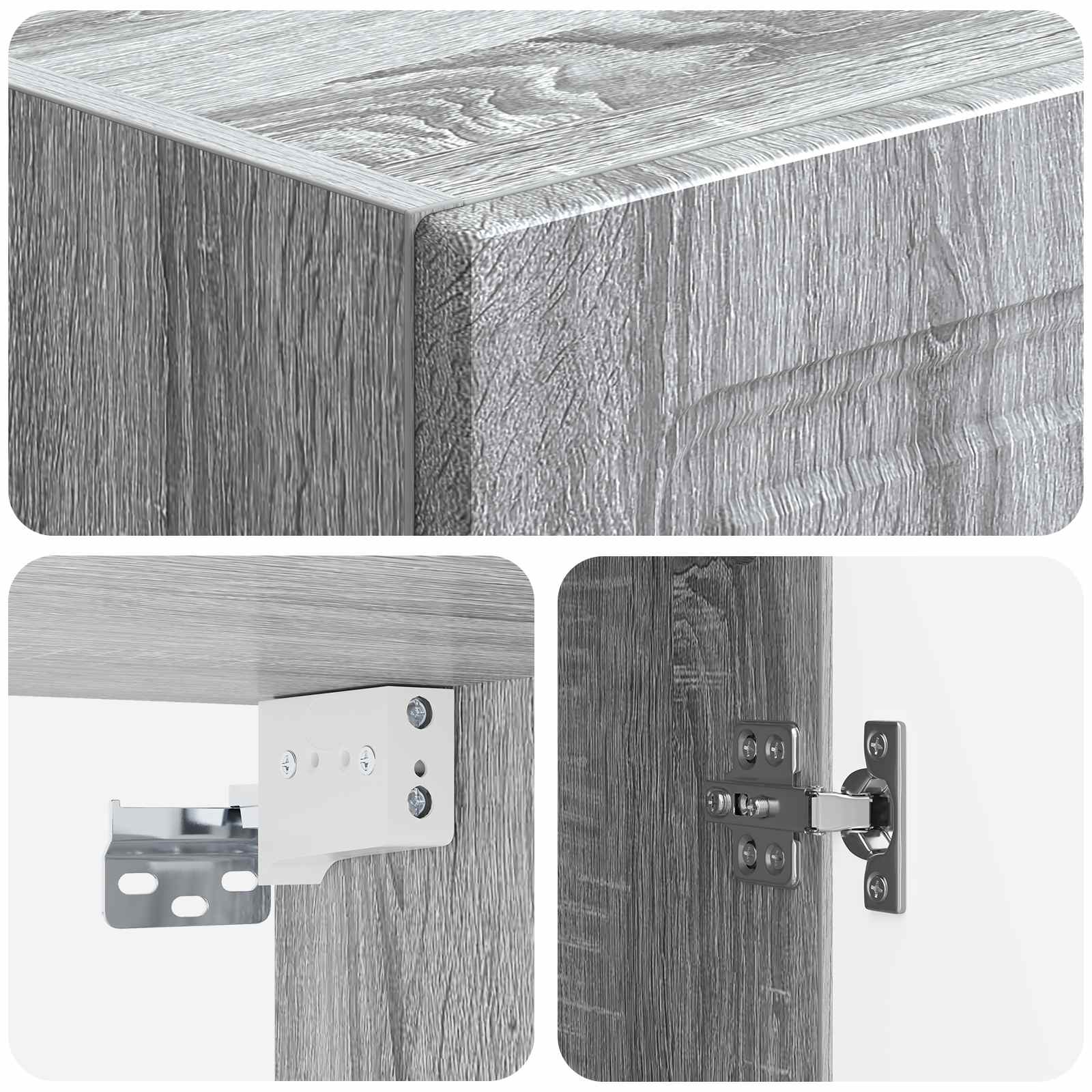 Set ormara 2 pcs Siva Sonoma Konstruirano drvo