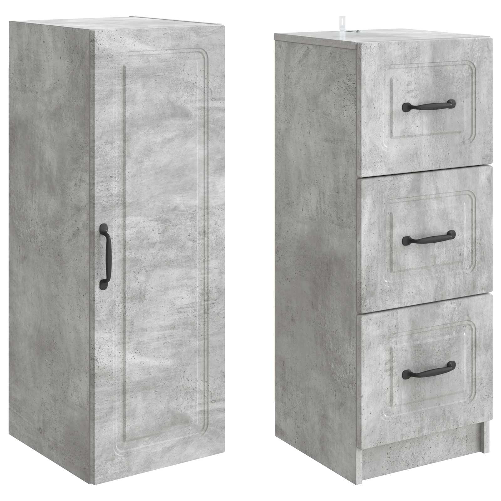 Set ormara 2 pcs Betonska siva 33 x 34,5 x 87 cm