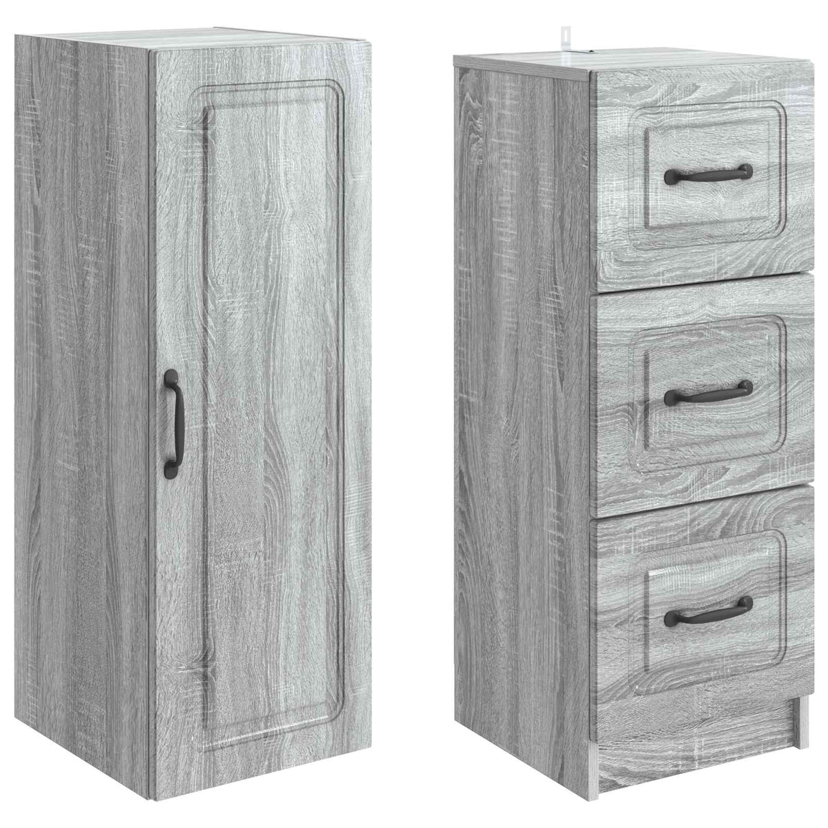 Set ormara 2 pcs Siva Sonoma 33 x 34,5 x 87 cm