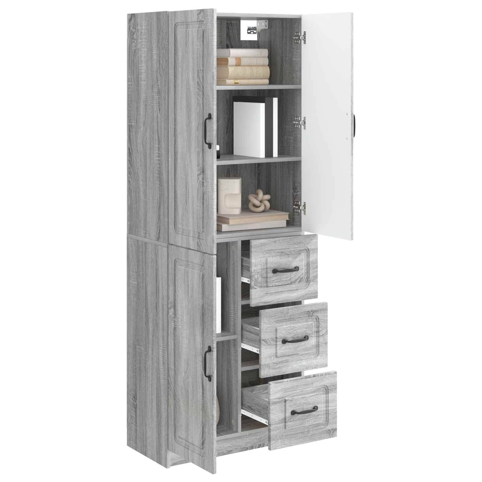 Set ormara 2 pcs Siva Sonoma Konstruirano drvo