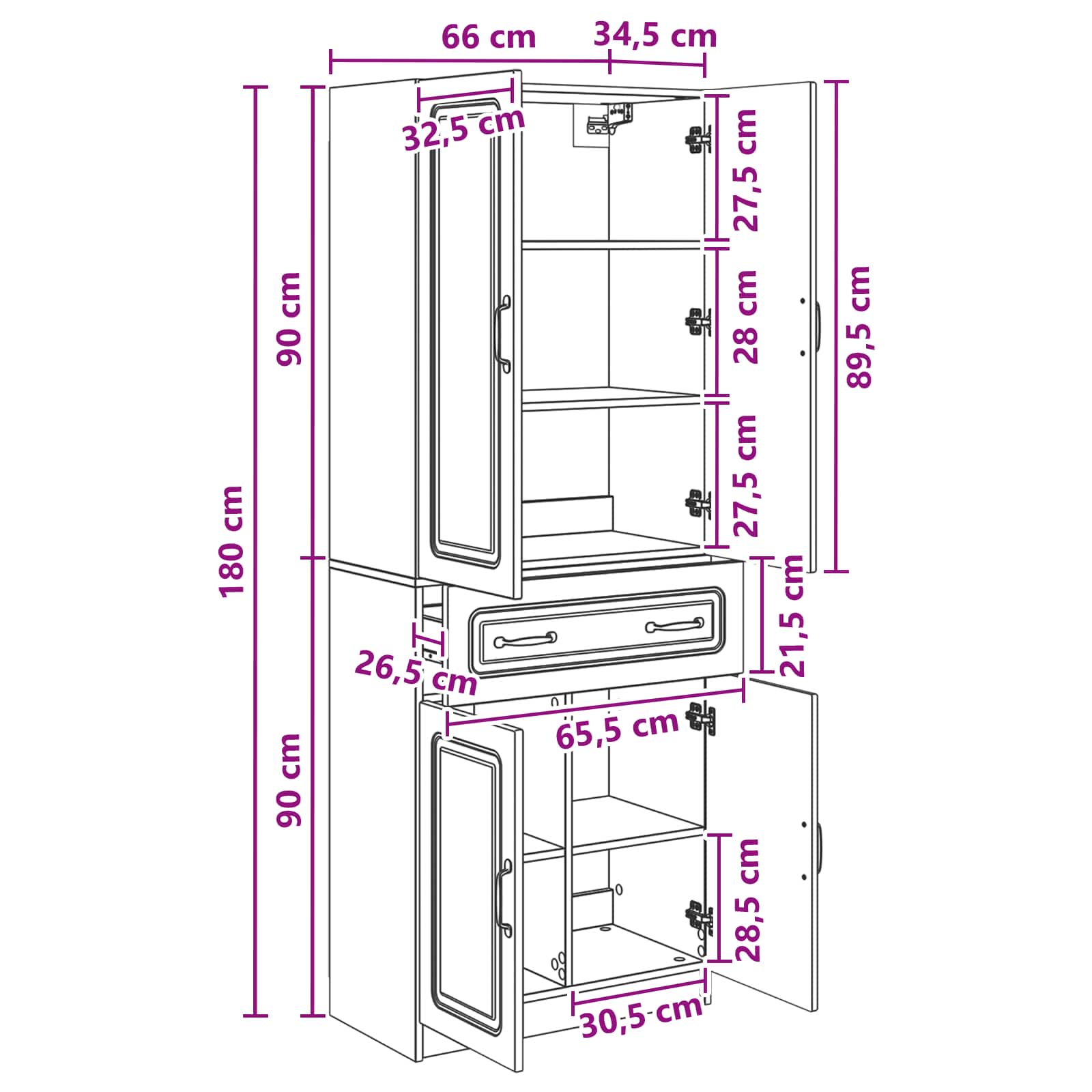 Set ormara 2 pcs Betonska siva Konstruirano drvo