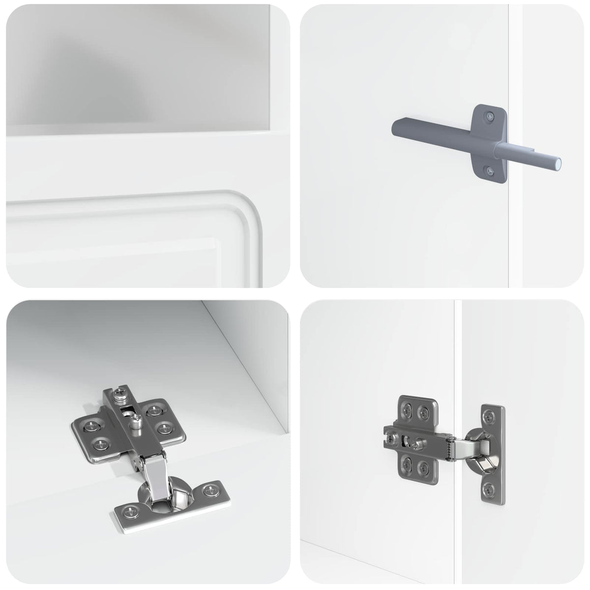 LED TV kabinet UTRECHT 3 kom. Bijela visokog sjaja 100 x 35 x 40 cm