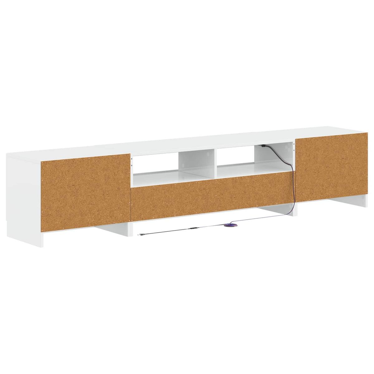 LED TV kabinet UTRECHT 3 kom. Bijela visokog sjaja 100 x 35 x 40 cm