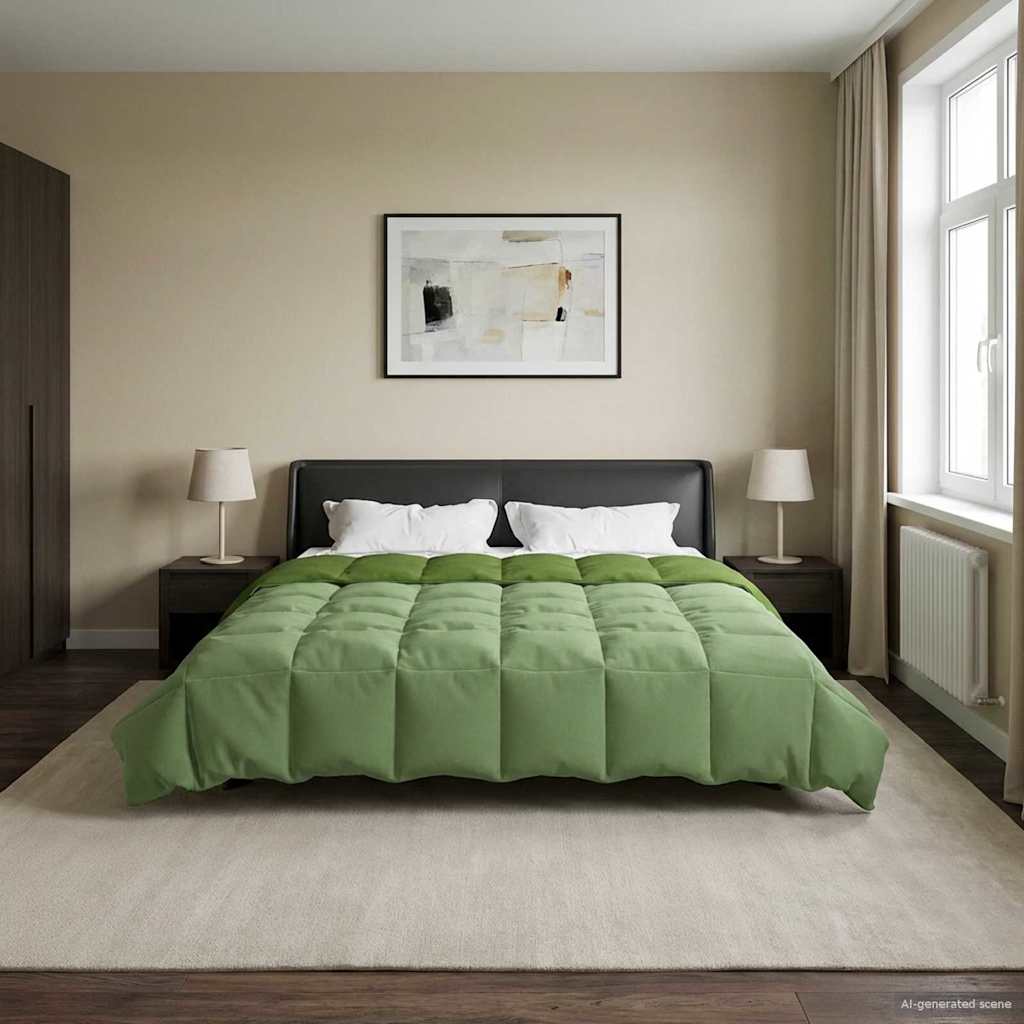 Puni pokrivač za cijelu godinu Zelena 200 x 200 cm Mikrovlakna