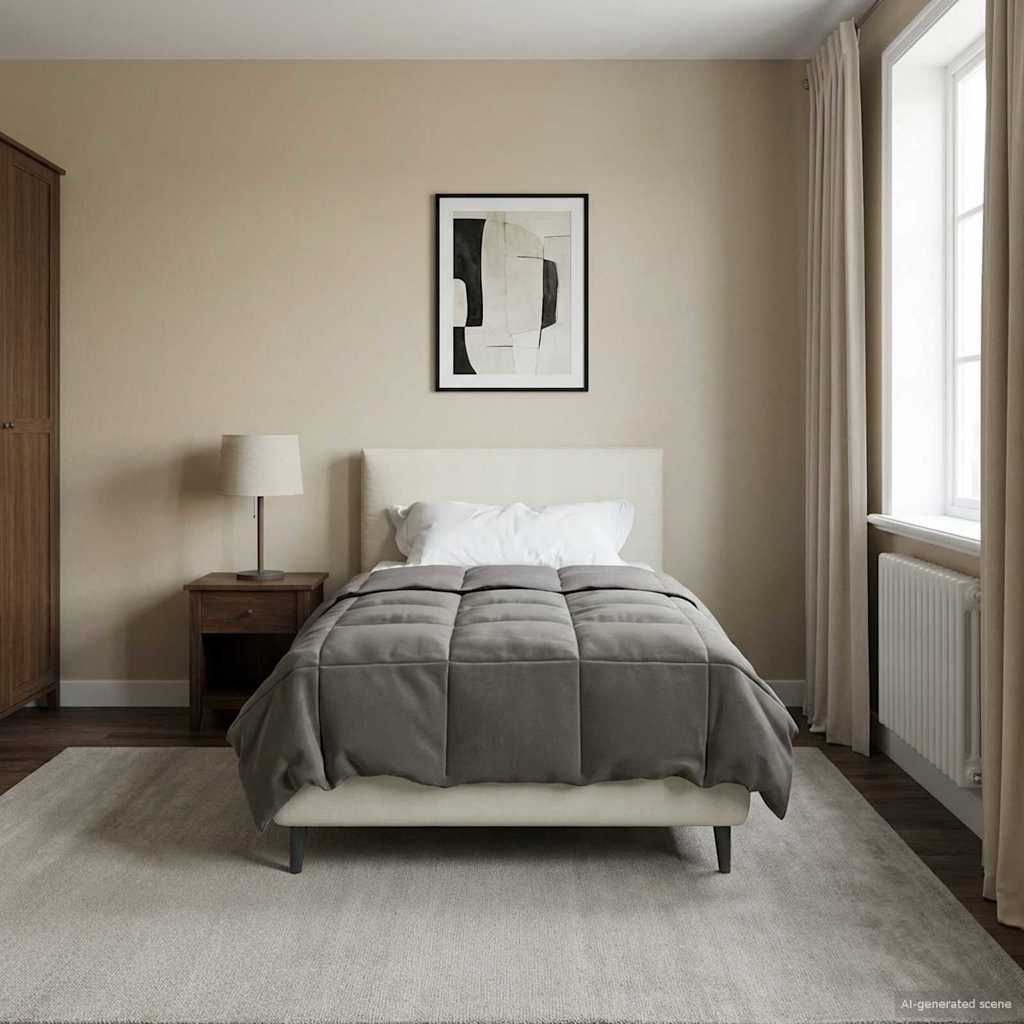 Zimska pokrivača Svijetlo siva 140 x 220 cm Mikrovlakna