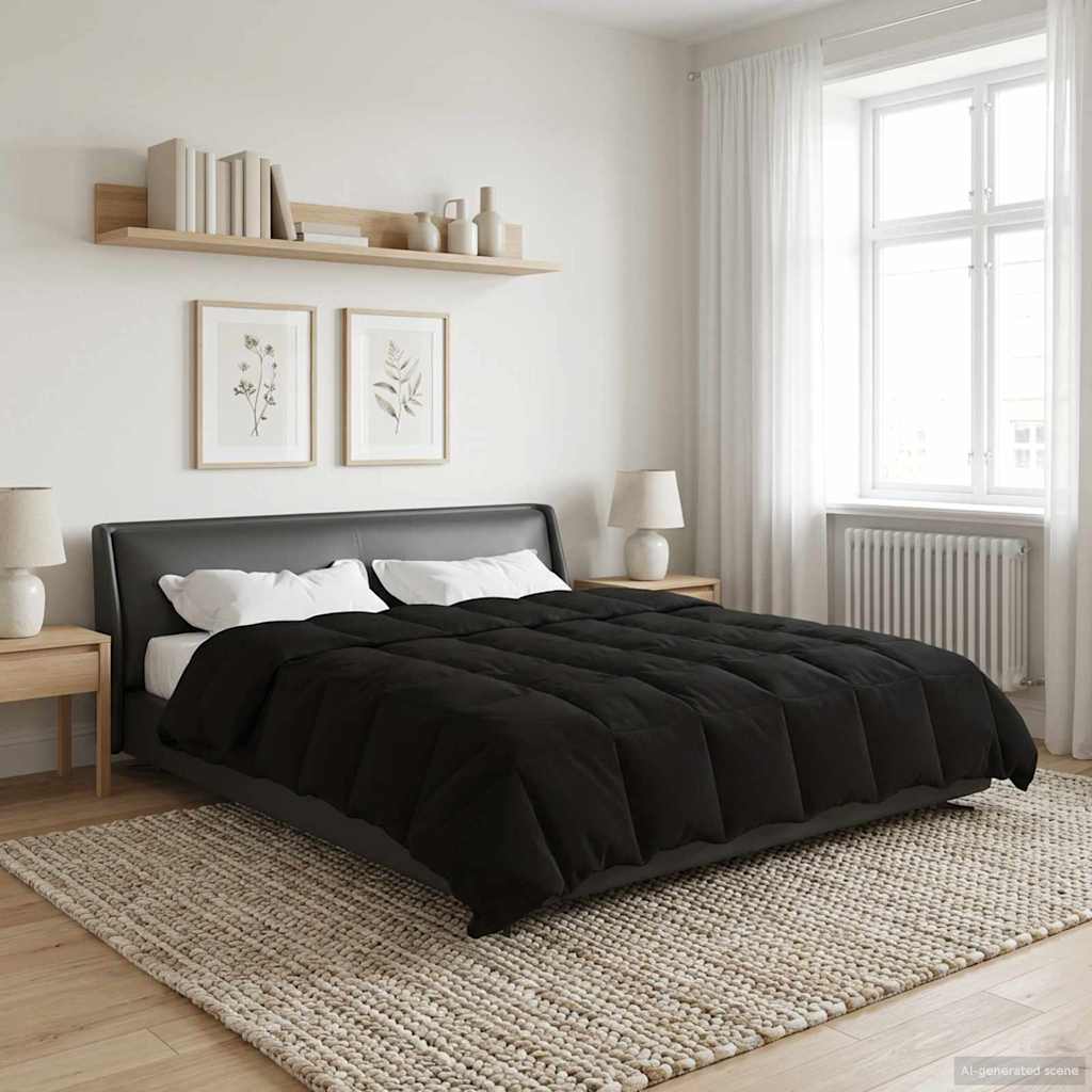 Zimska pokrivača Šonerisan Crna 200 x 200 cm Mikrovlakna