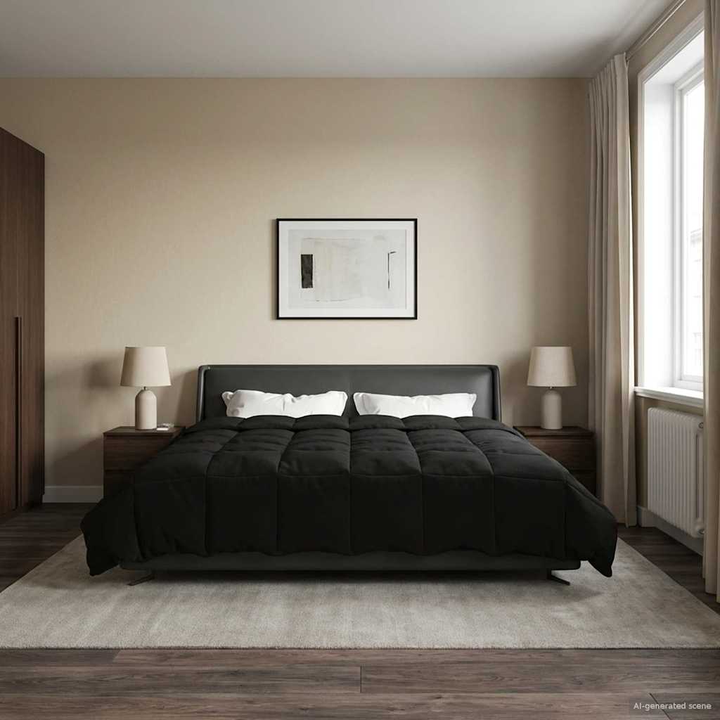 Zimska pokrivača Šonerisan Crna 200 x 200 cm Mikrovlakna