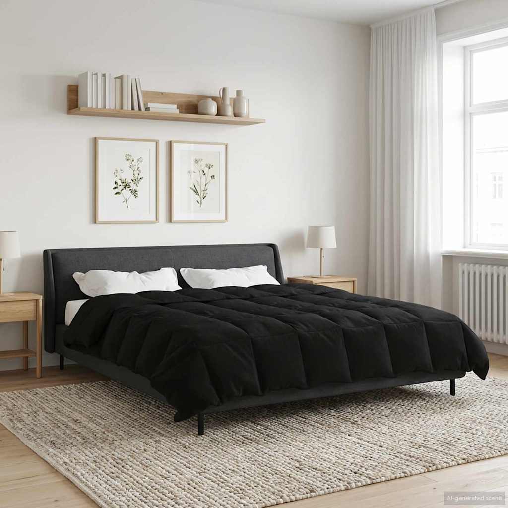 Zimska pokrivača Šonerisan Crna 200 x 240 cm Mikrovlakna