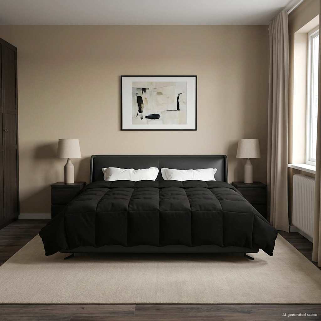 Zimska pokrivača Šonerisan Crna 200 x 240 cm Mikrovlakna