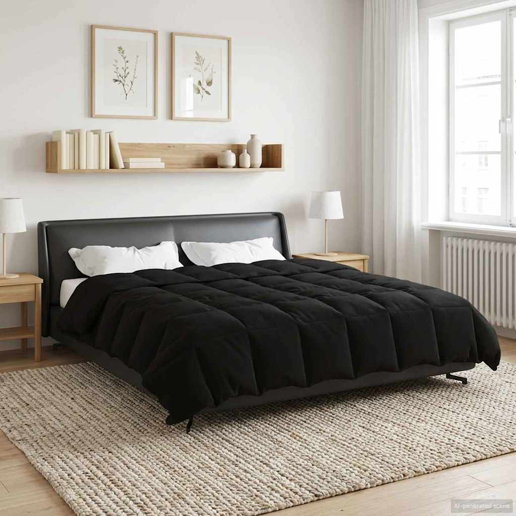 Zimska pokrivača Šonerisan Crna 200 x 220 cm Mikrovlakna