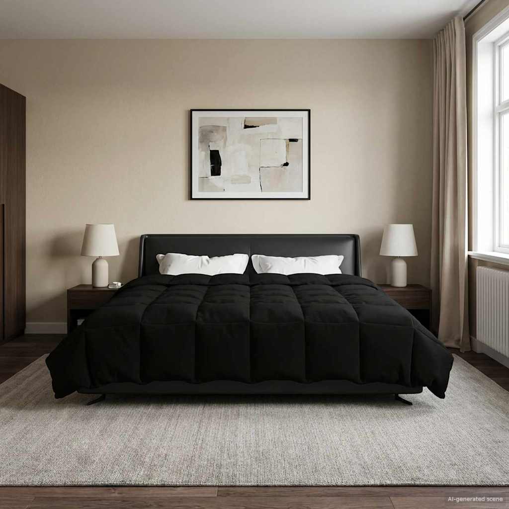 Zimska pokrivača Šonerisan Crna 200 x 220 cm Mikrovlakna