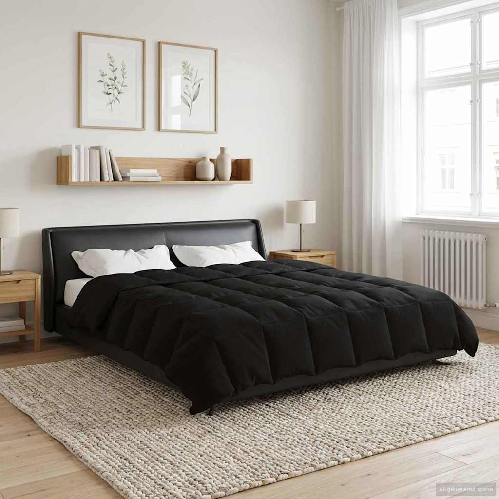 Zimska pokrivača Šonerisan Crna 240 x 260 cm Mikrovlakna