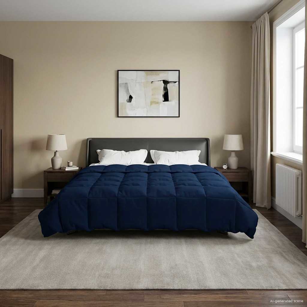 Zimska pokrivača Šonerisan Tamno plava 220 x 240 cm Mikrovlakna