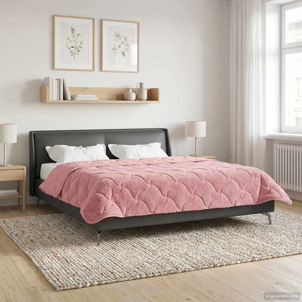 Ljetni pokrivač Ružičasta 200 x 200 cm Mikrofibra i teddy flis