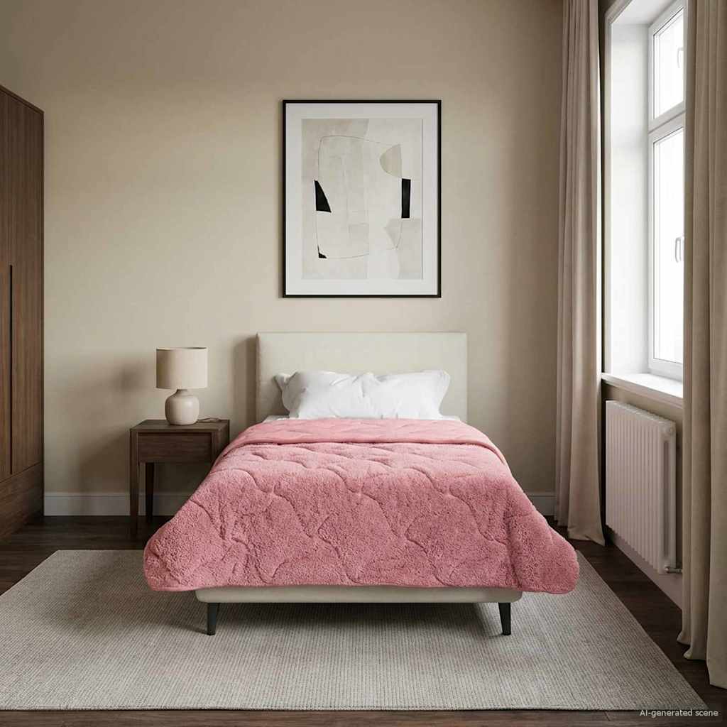 Ljetni pokrivač Ružičasta 135 x 200 cm Mikrofibra i teddy flis