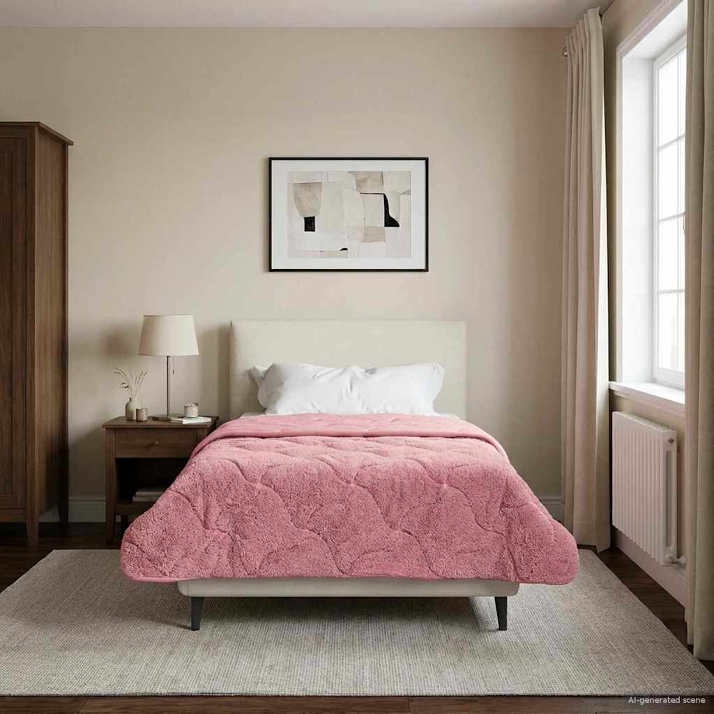 Ljetni pokrivač Ružičasta 155 x 220 cm Mikrofibra i teddy flis
