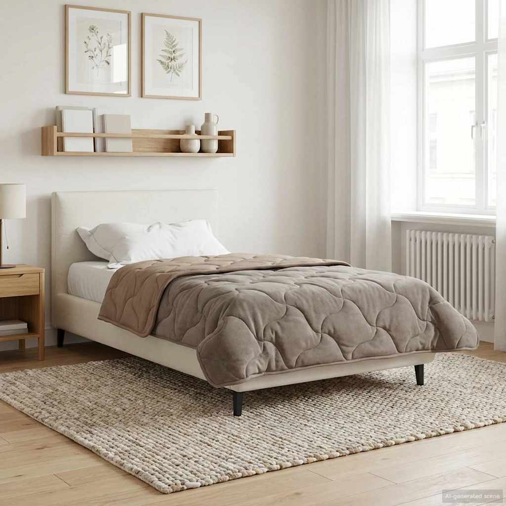 Puni pokrivač za cijelu godinu Sivo-smeđa 135 x 220 cm