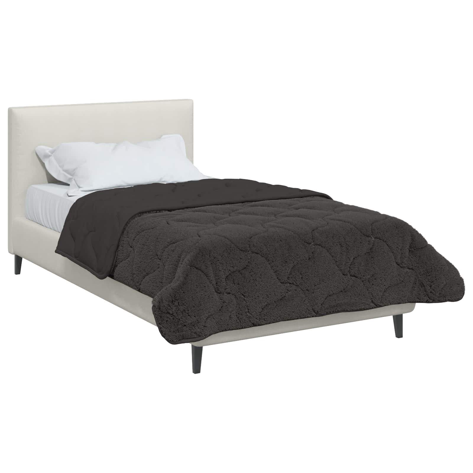 Zimska pokrivača Antracit 140 x 220 cm Mikrofibra i teddy flis