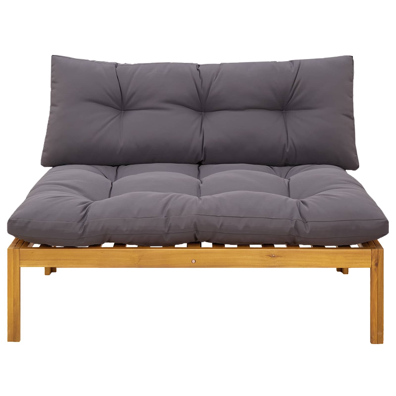 Srednji Sofe Jedinica Prirodna i tamno siva 120 x 80 x 82 cm