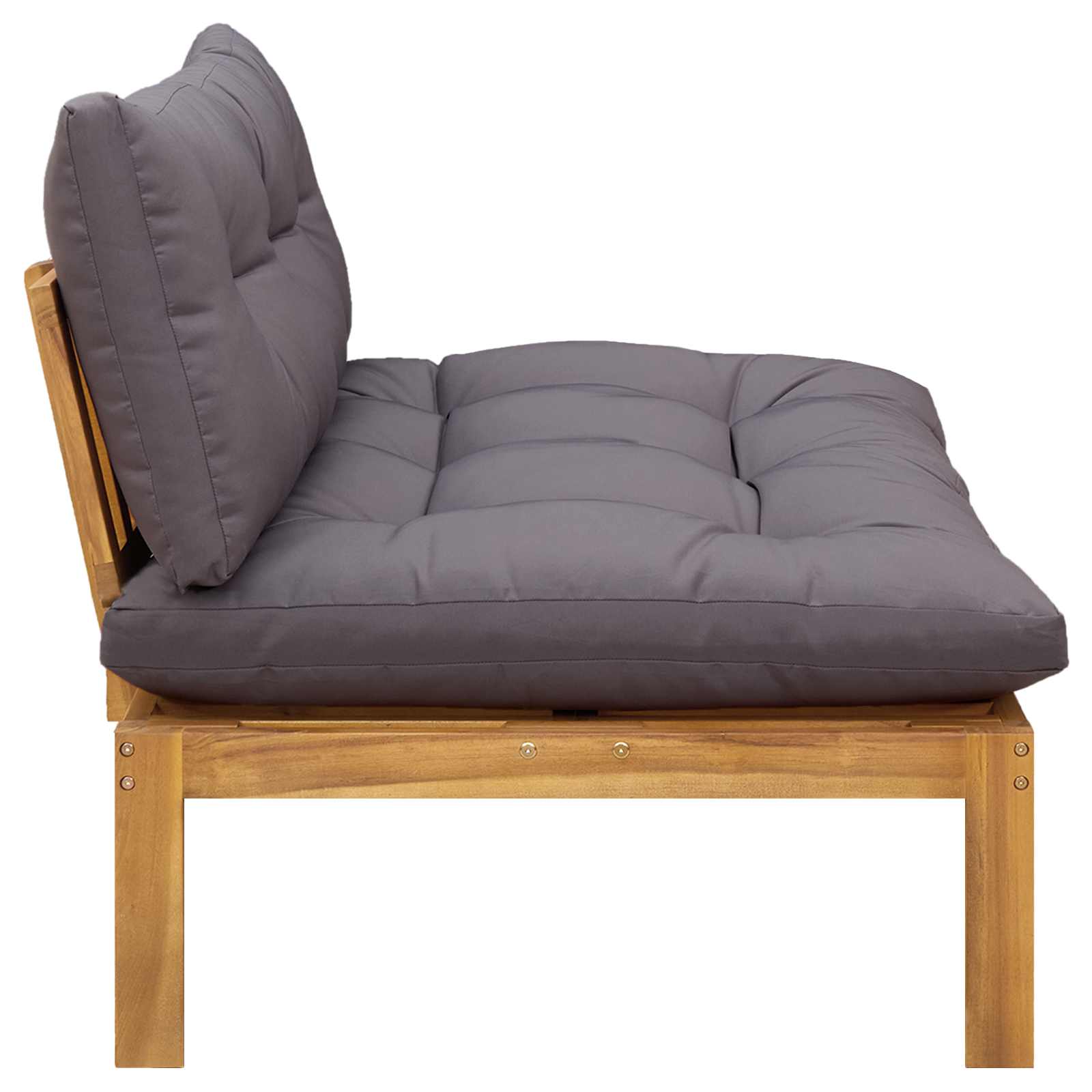 Srednji Sofe Jedinica Prirodna i tamno siva 120 x 80 x 82 cm
