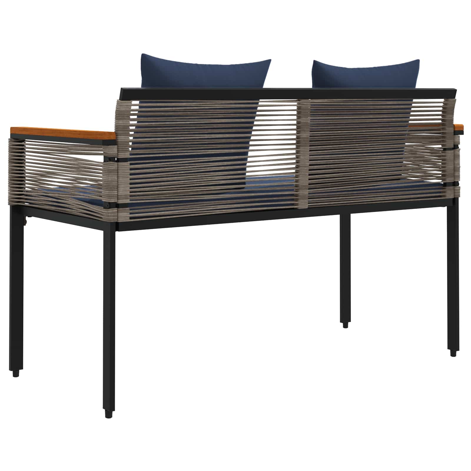 Vanjska klupa Siva i tamnoplava 117 x 54 x 74.5 cm poliratan