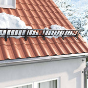 Zaštita od snijega za krov Crna 300 x 2,5 x 20 cm Čelik