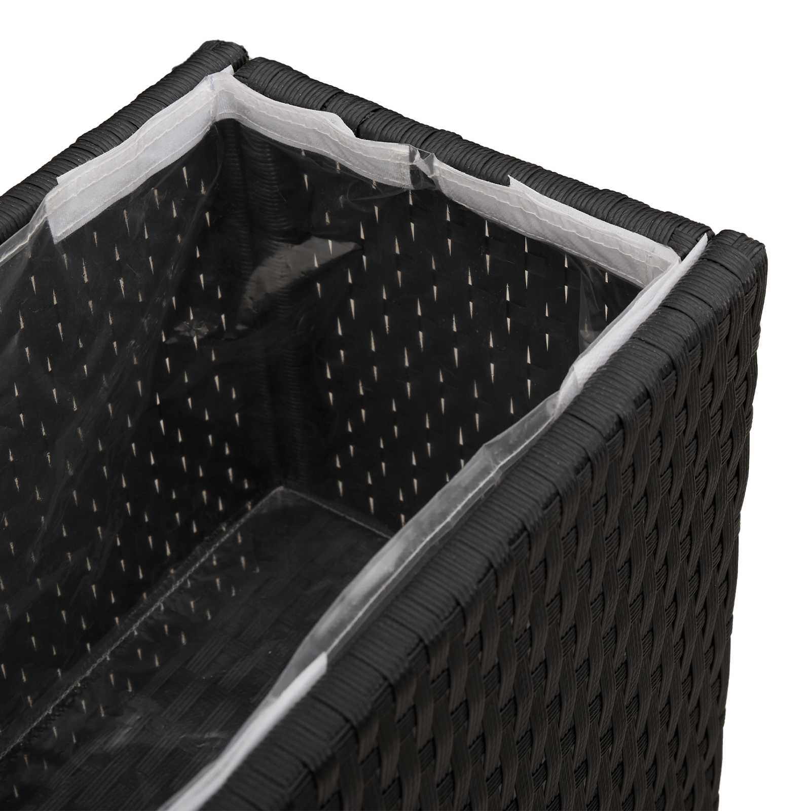 Visoki saksija Crna 55 x 22 x 70 cm poliratan