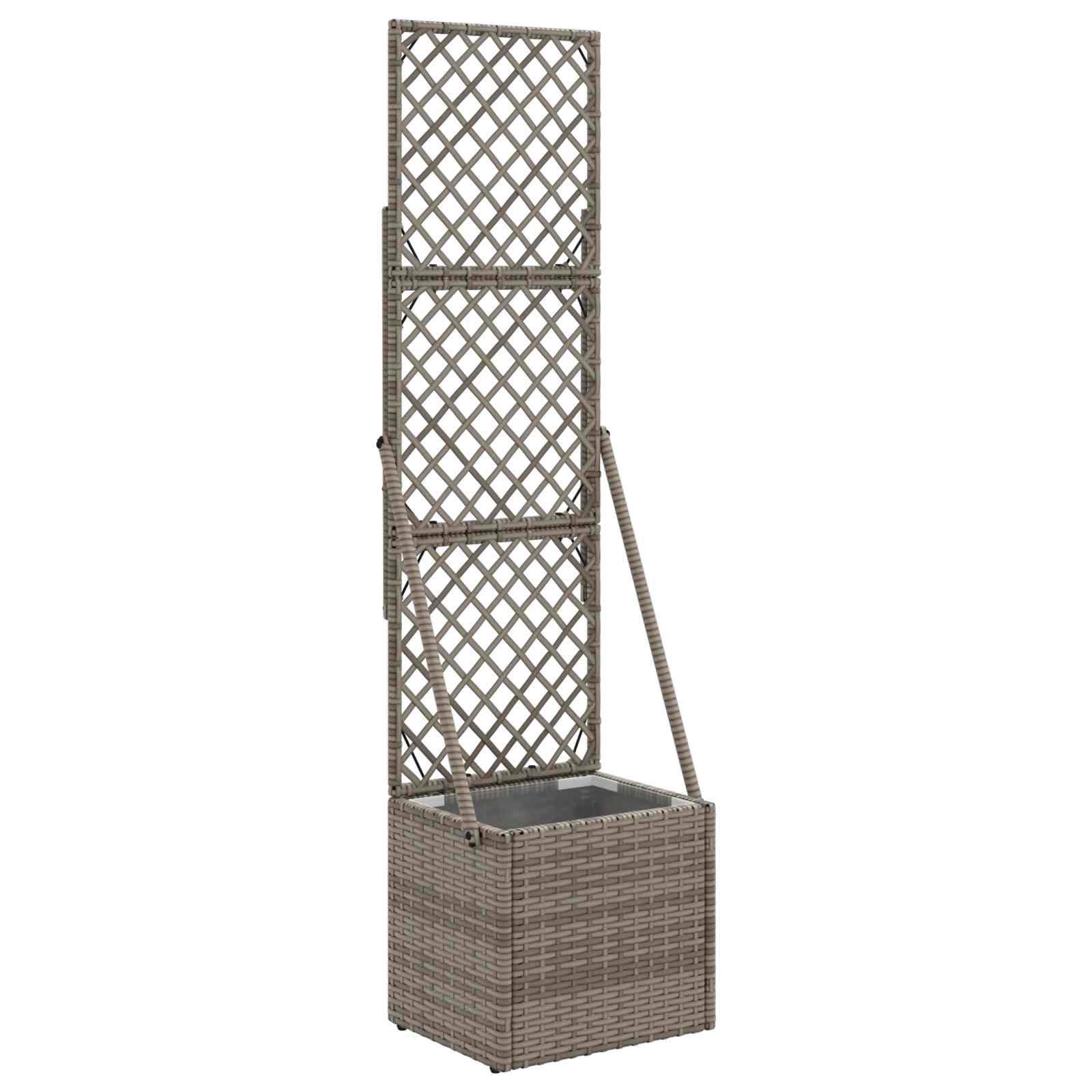 Vrtni saksija s rešetkom Siva 35 x 30 x 135 cm poliratan