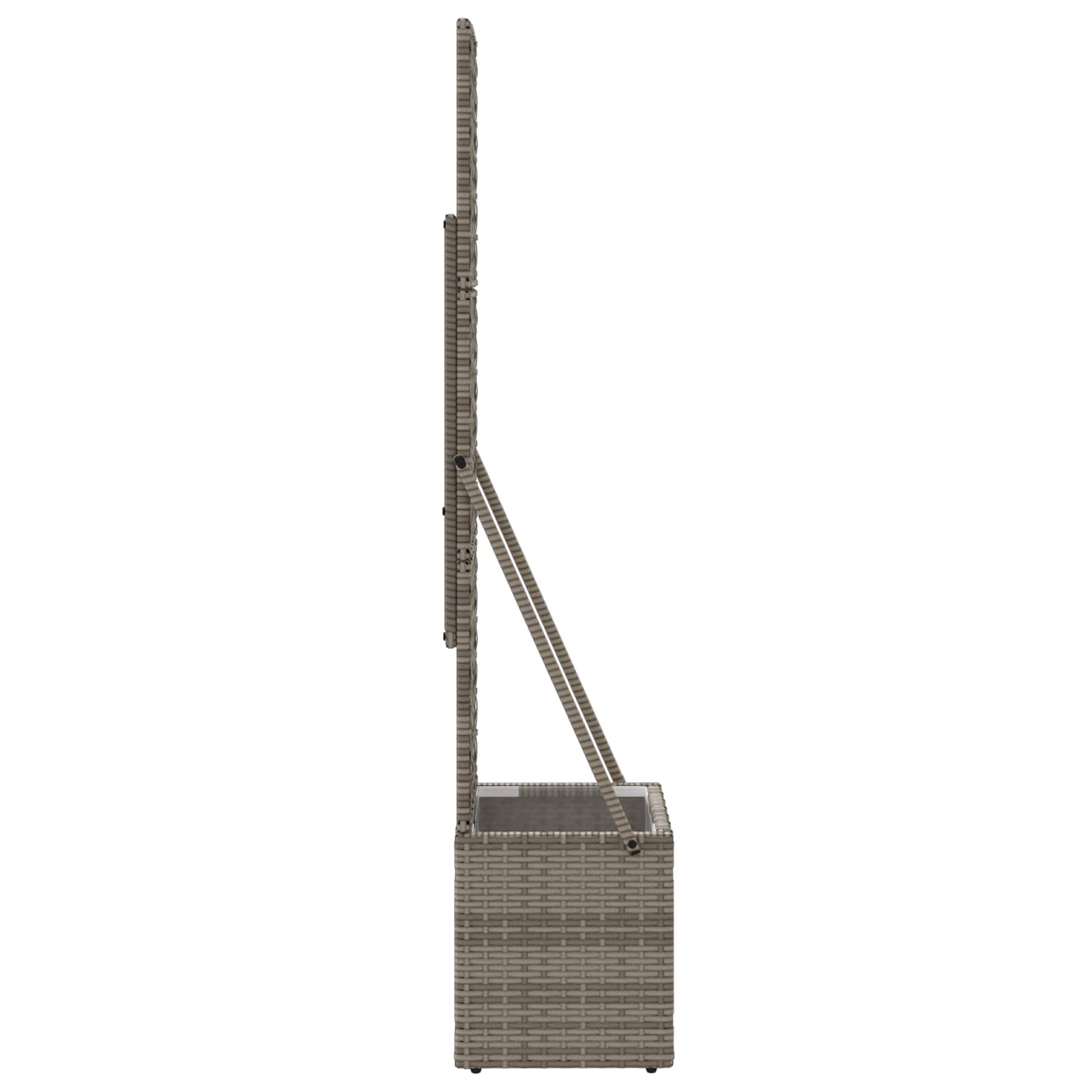Vrtni saksija s rešetkom Siva 35 x 30 x 135 cm poliratan