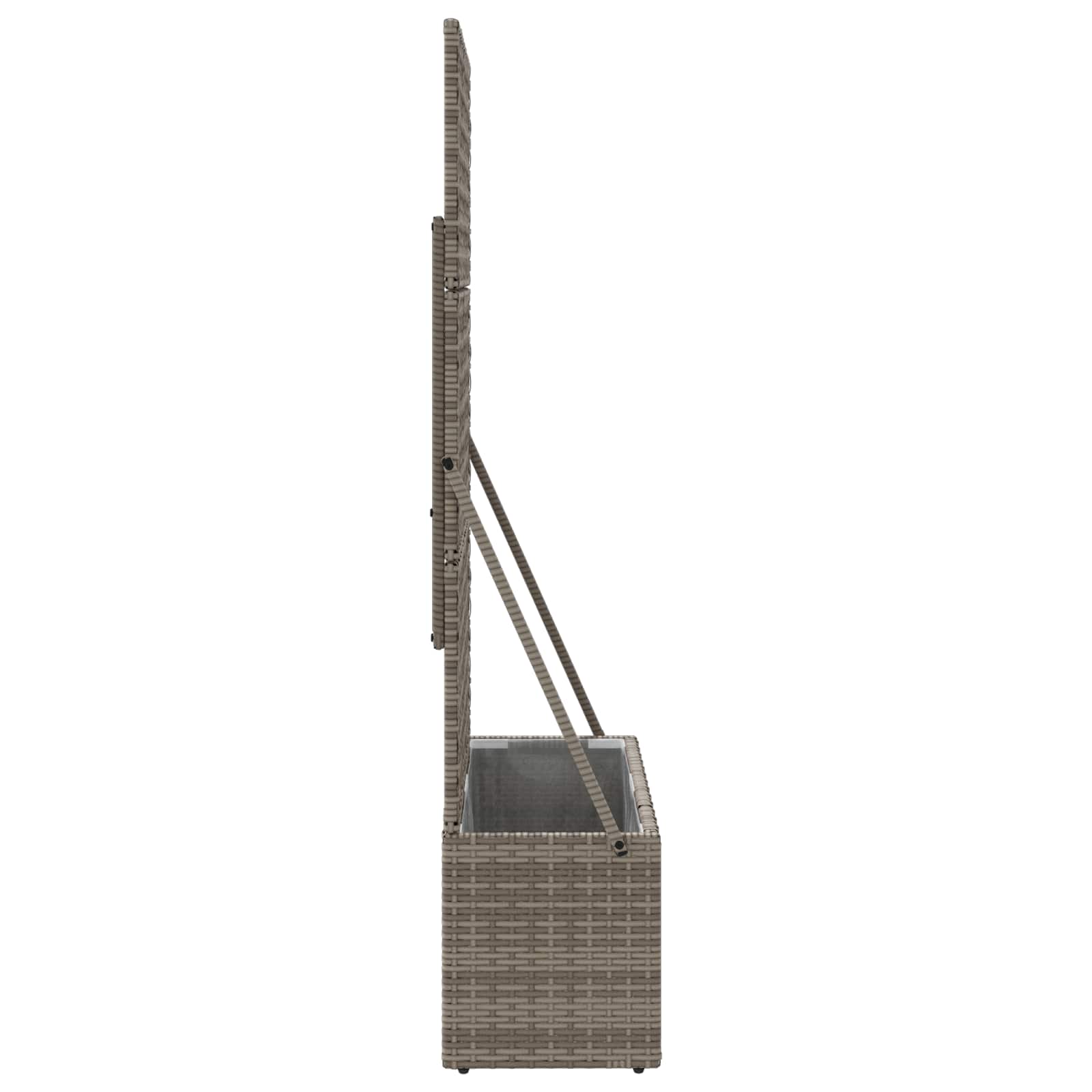 Vrtni saksija s rešetkom Siva 70 x 30 x 135 cm poliratan