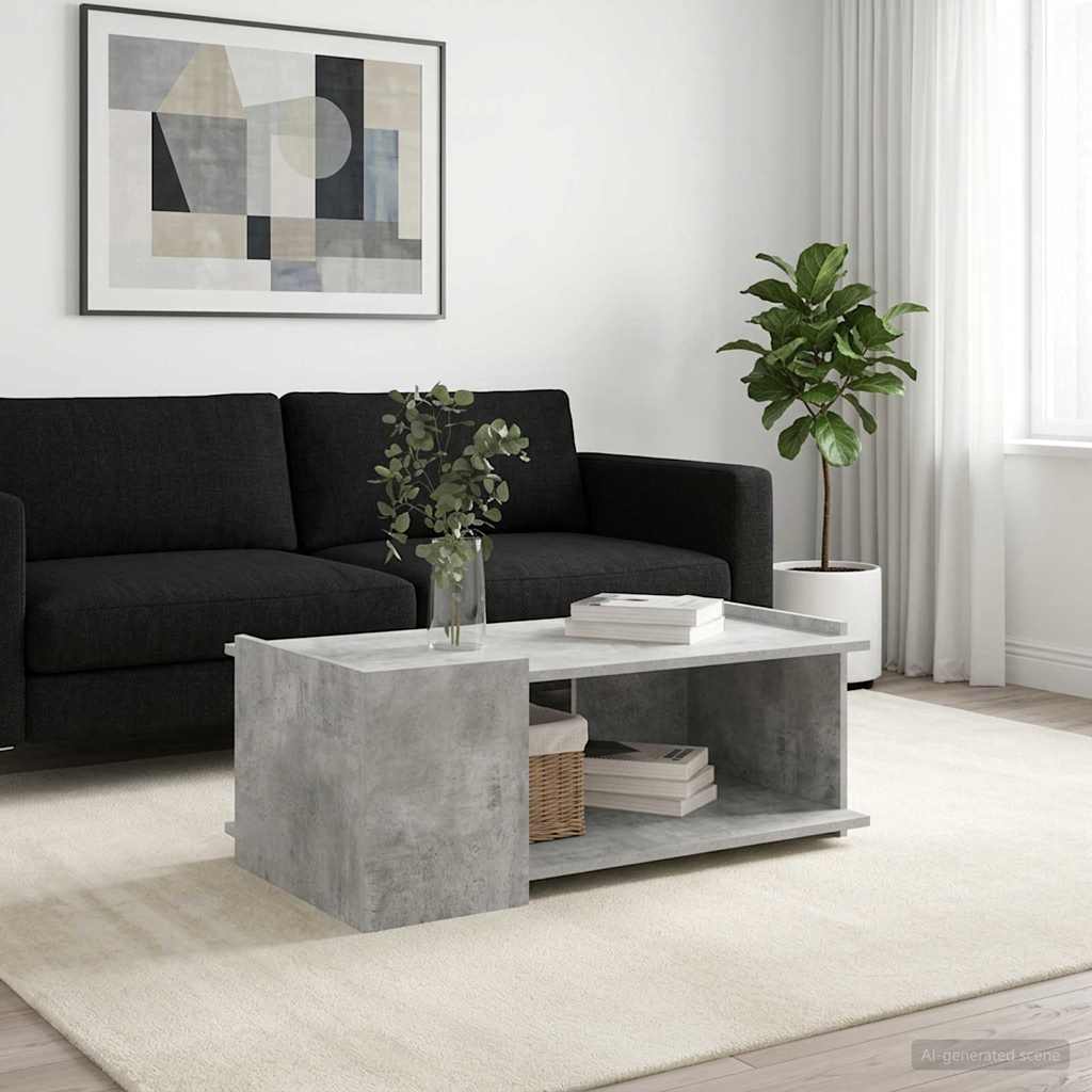 Kava Stol Betonska siva 90 x 50 x 33 cm Konstruirano drvo