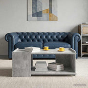 Kava Stol Betonska siva 90 x 50 x 33 cm Konstruirano drvo