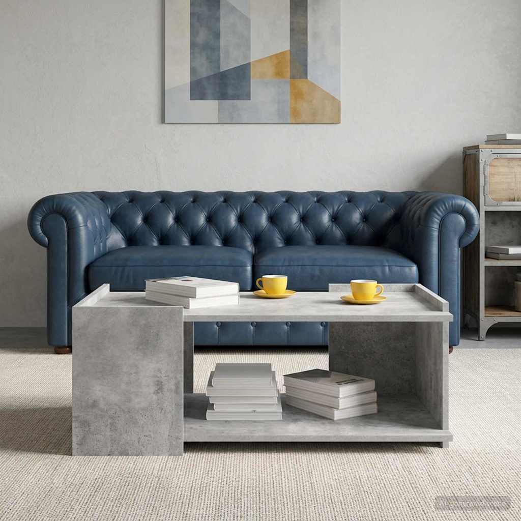 Kava Stol Betonska siva 90 x 50 x 33 cm Konstruirano drvo