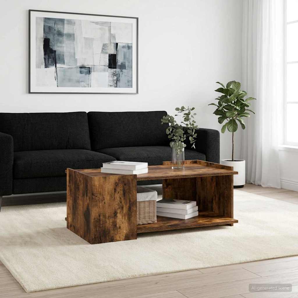 Kava Stol Dimljeni hrast 90 x 50 x 33 cm Konstruirano drvo