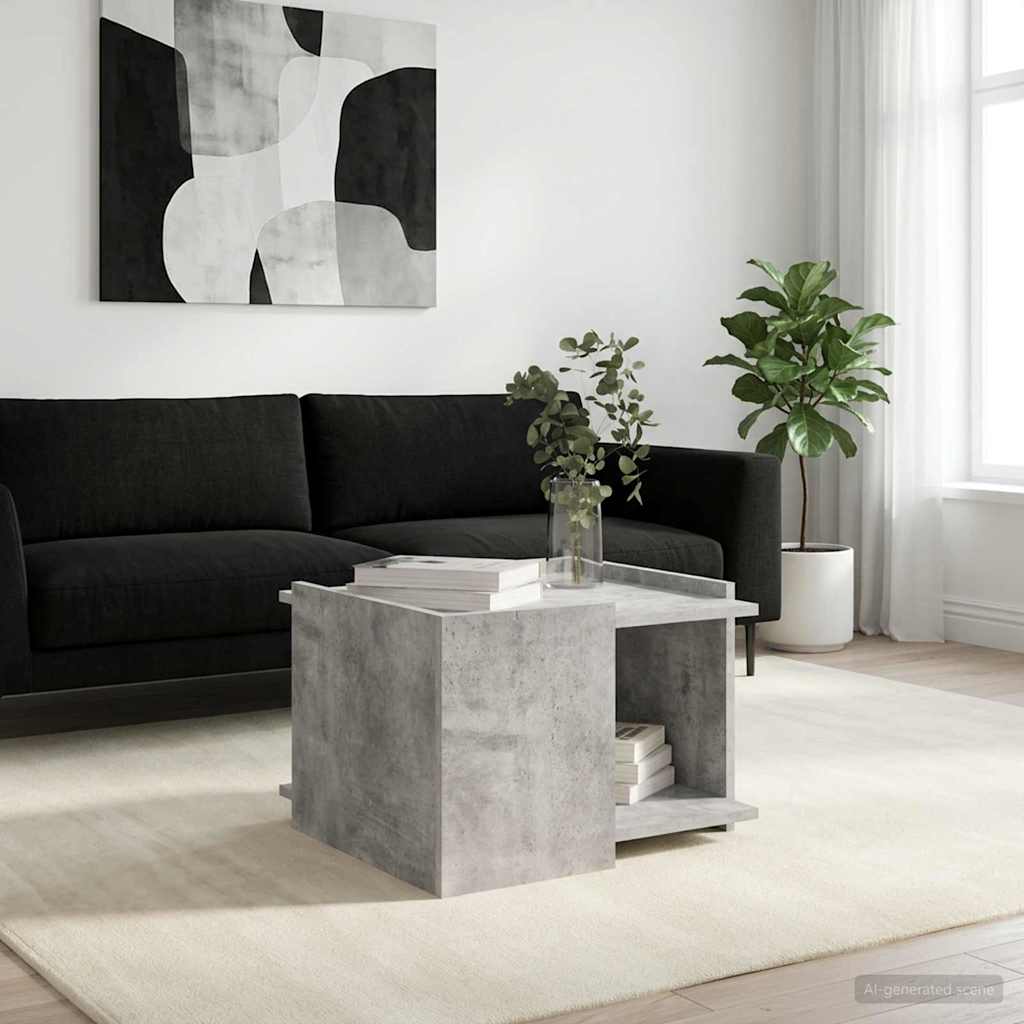 Kava Stol Betonska siva 50,5 x 50 x 33 cm Konstruirano drvo