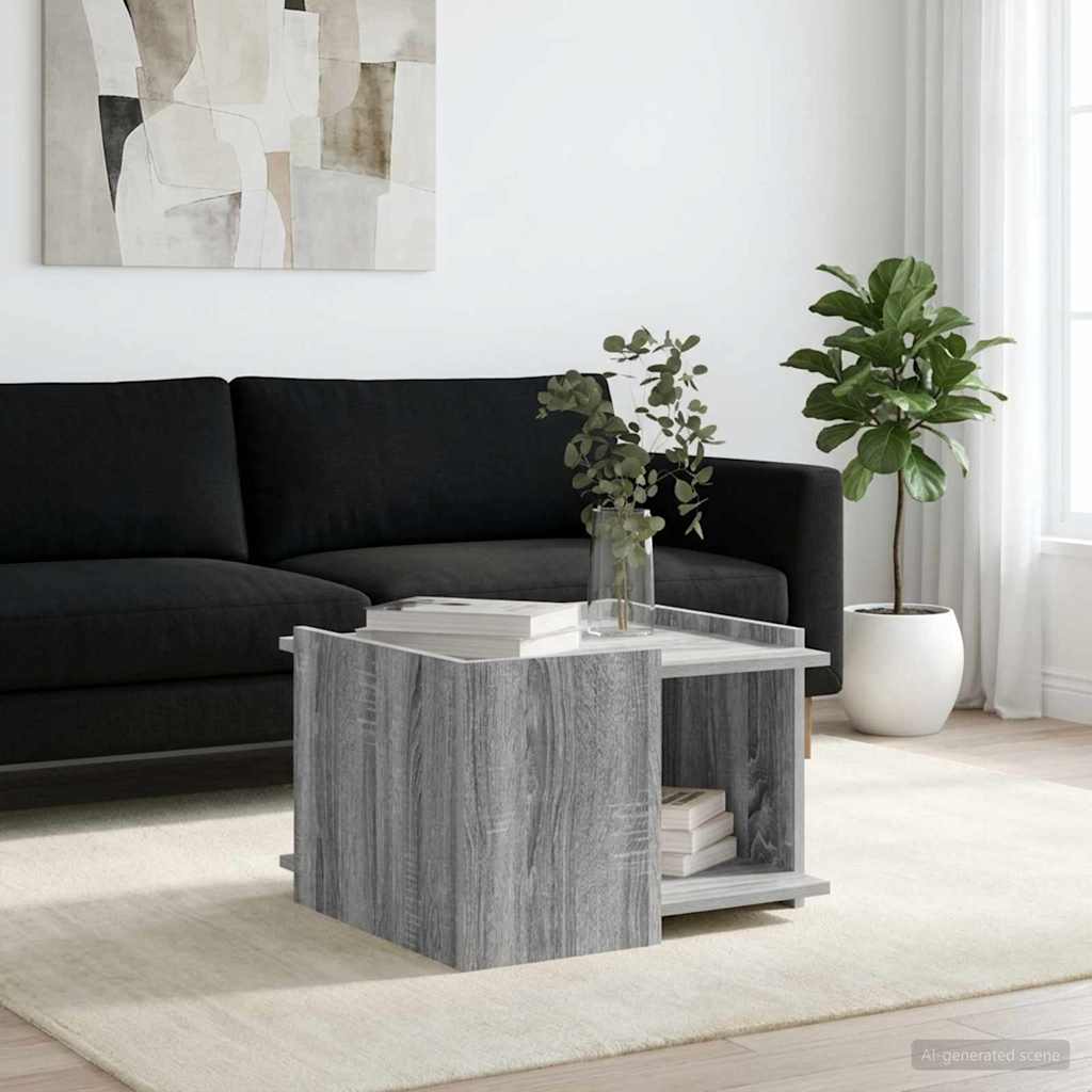 Kava Stol Siva sonoma 50,5 x 50 x 33 cm Konstruirano drvo