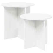 Set pomoćnih stolića s pohranom 2 pcs Konstrukcijsko drvo