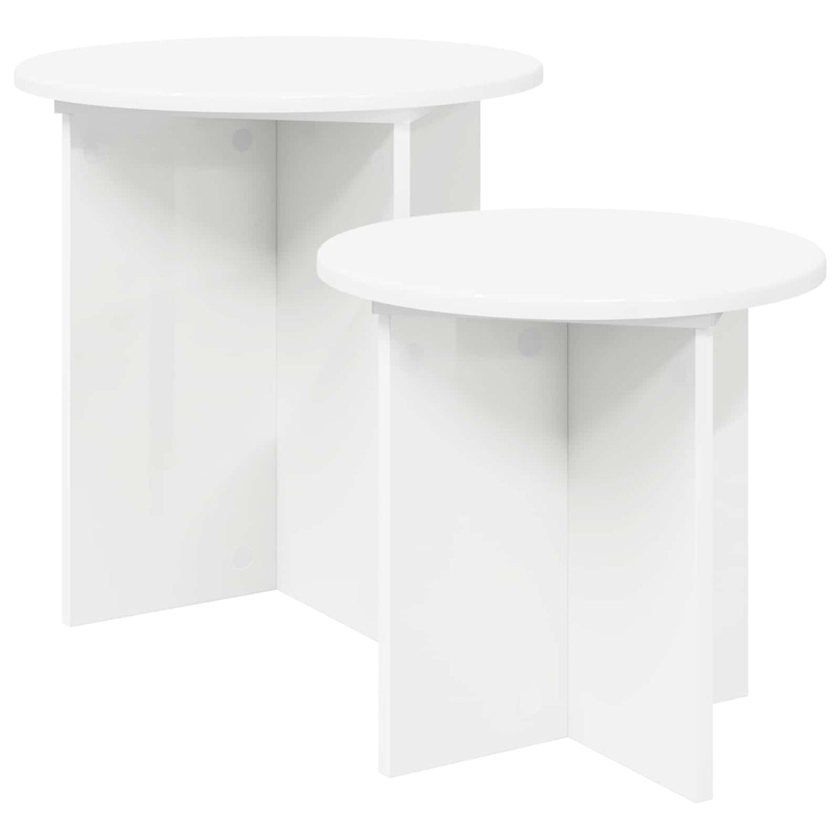 Set pomoćnih stolića s pohranom 2 pcs Konstrukcijsko drvo