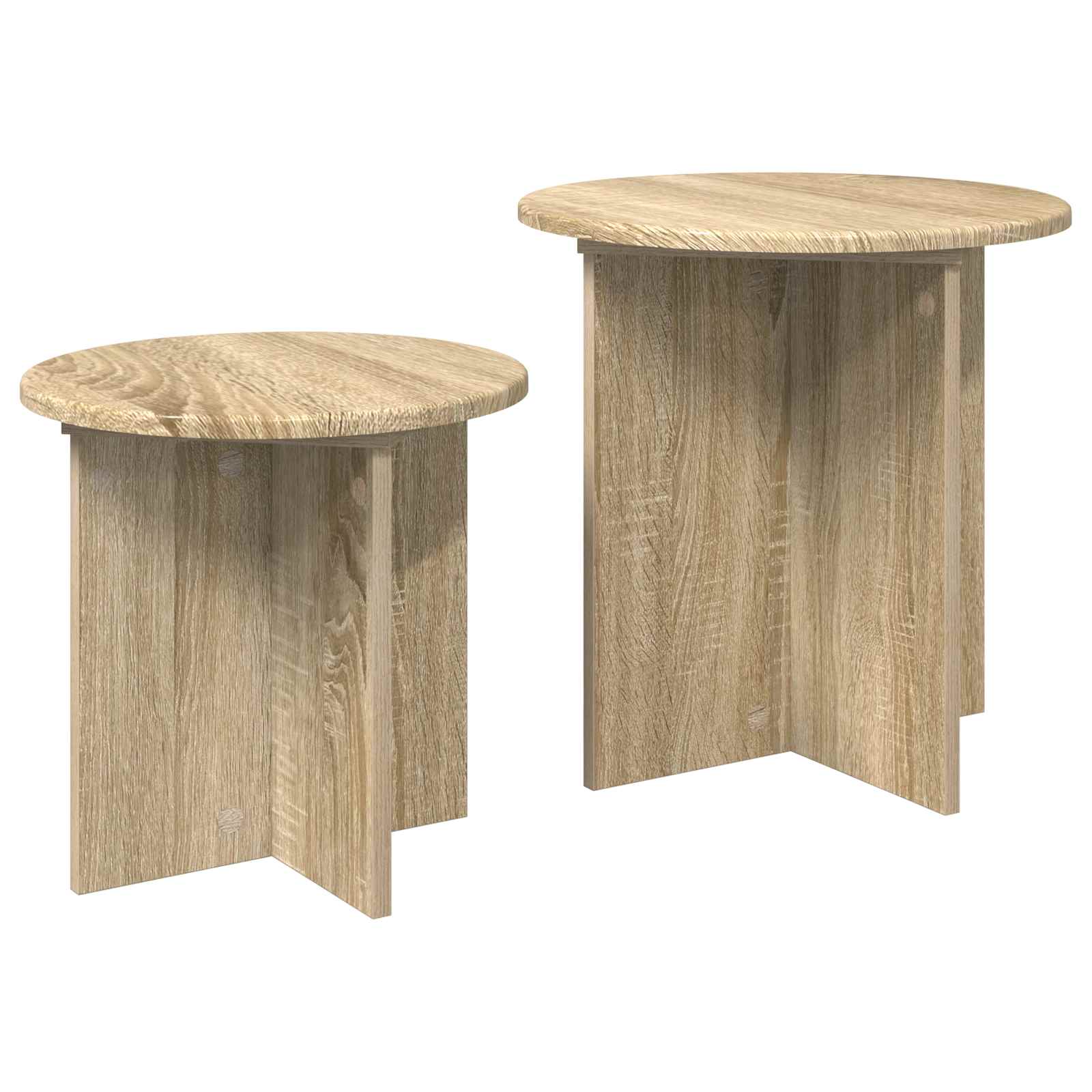 Set pomoćnih stolića 2 pcs Hrast sonoma Konstrukcijsko drvo