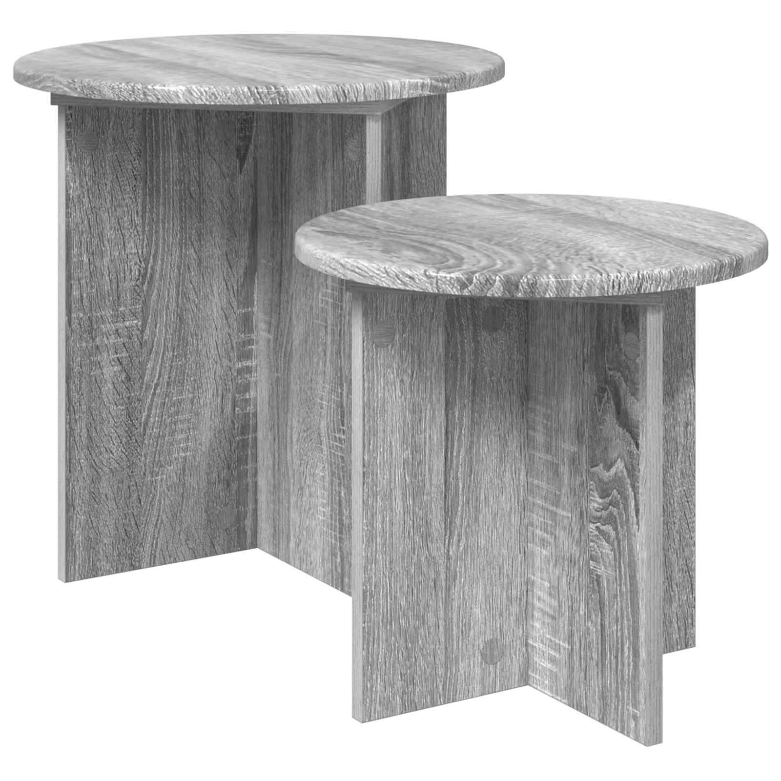 Set pomoćnih stolića 2 pcs Siva sonoma Konstrukcijsko drvo