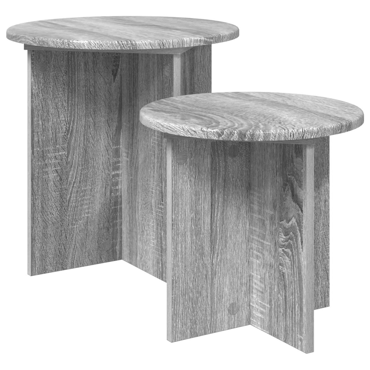 Set pomoćnih stolića 2 pcs Siva sonoma Konstrukcijsko drvo