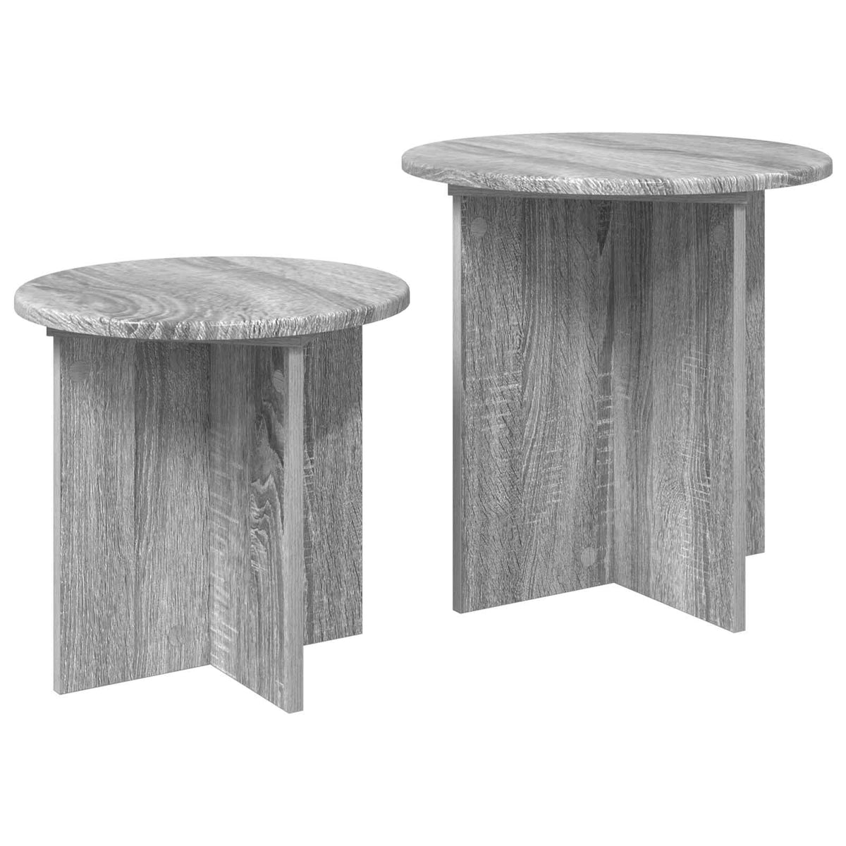 Set pomoćnih stolića 2 pcs Siva sonoma Konstrukcijsko drvo