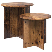 Set pomoćnih stolića 2 pcs Staro drvo Konstrukcijsko drvo