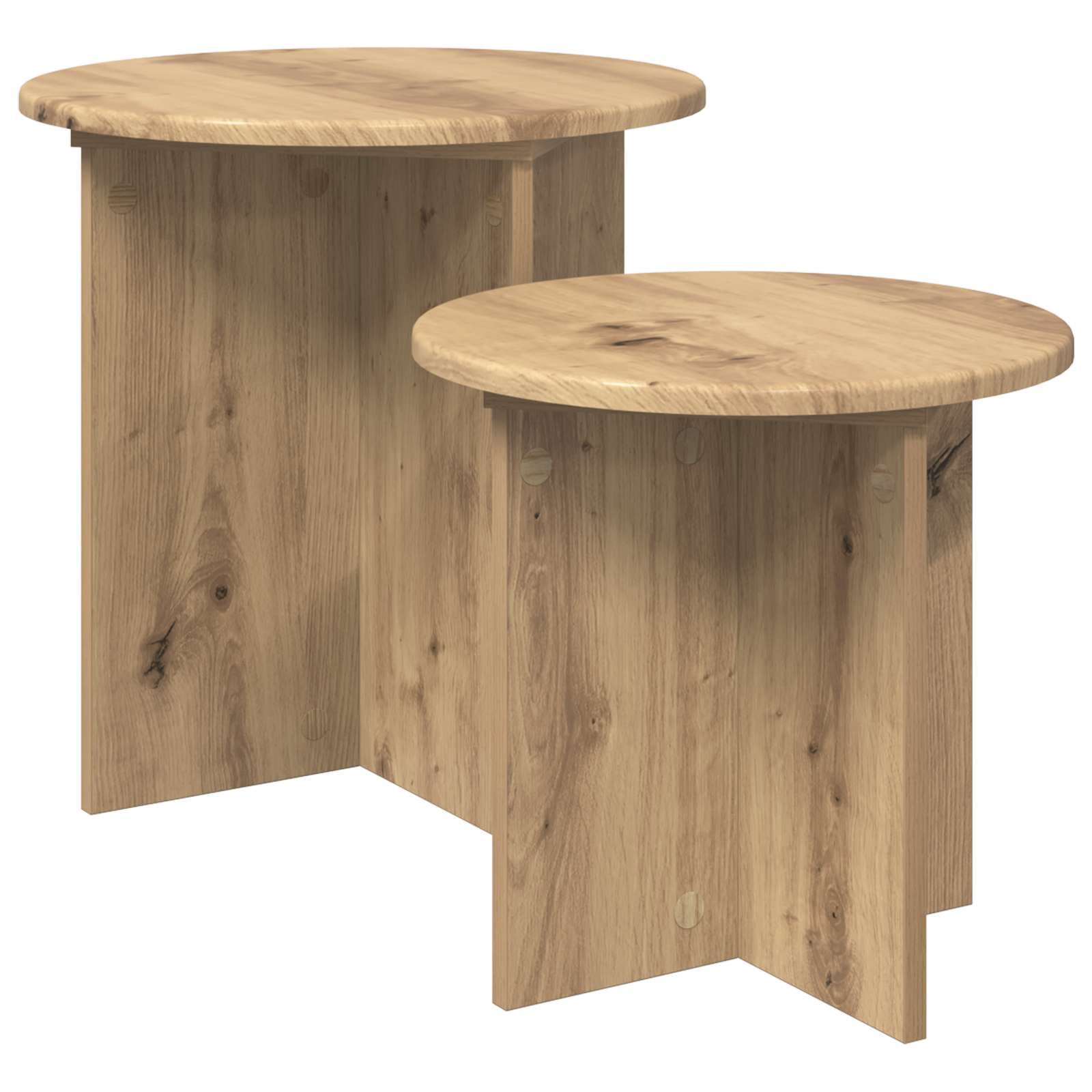 Set pomoćnih stolića 2 pcs Hrast artisan Konstrukcijsko drvo